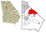 DeKalb County Georgia Incorporated and Unincorporated areas Tucker Highlighted 1377625